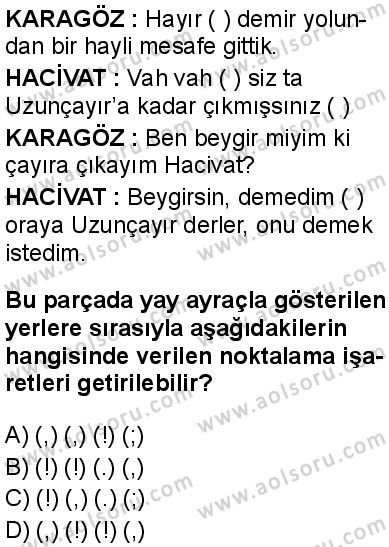 Türk Dili ve Edebiyatı 4 Dersi 2025-2026 yılı 1. Dönem sınavı 3. Soru