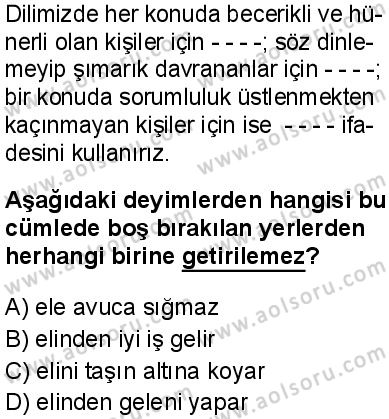 Türk Dili ve Edebiyatı 4 Dersi 2025-2026 yılı 1. Dönem sınavı 7. Soru