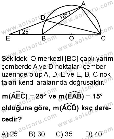 Seçmeli Matematik 2 Dersi 2025-2026 yılı 1. Dönem sınavı 2. Soru