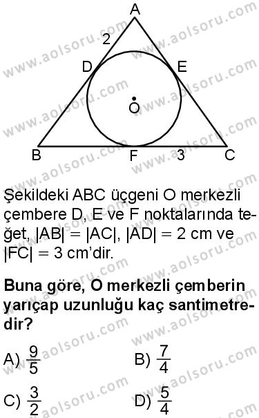 Seçmeli Matematik 2 Dersi 2025-2026 yılı 1. Dönem sınavı 3. Soru