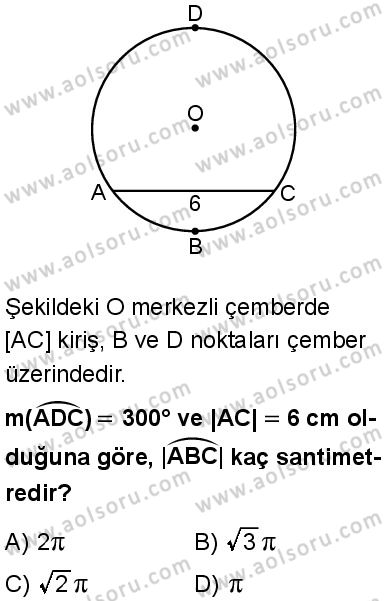 Seçmeli Matematik 2 Dersi 2025-2026 yılı 1. Dönem sınavı 4. Soru