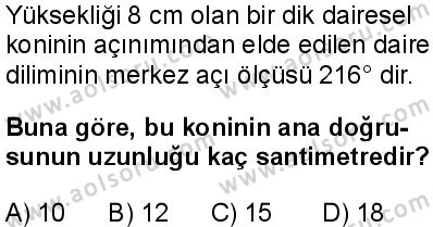 Seçmeli Matematik 2 Dersi 2025-2026 yılı 1. Dönem sınavı 6. Soru