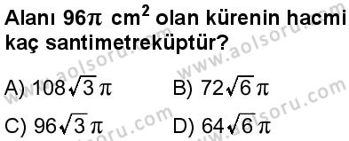 Seçmeli Matematik 2 Dersi 2025-2026 yılı 1. Dönem sınavı 7. Soru