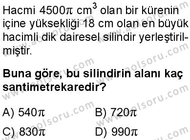 Seçmeli Matematik 2 Dersi 2025-2026 yılı 1. Dönem sınavı 8. Soru