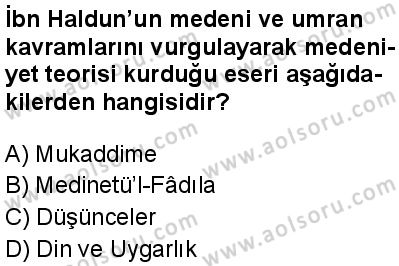 İslam Kültür ve Medeniyeti 1 Dersi 2025-2026 yılı 1. Dönem sınavı 1. Soru
