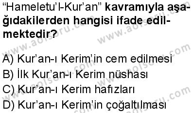 İslam Kültür ve Medeniyeti 1 Dersi 2025-2026 yılı 1. Dönem sınavı 8. Soru