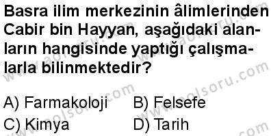 İslam Kültür ve Medeniyeti 1 Dersi 2025-2026 yılı 1. Dönem sınavı 9. Soru