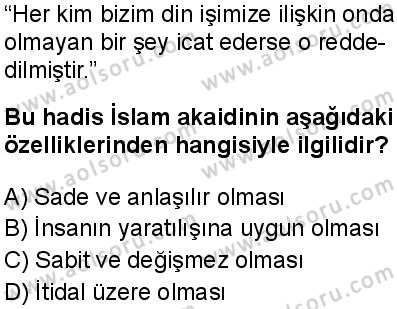 Akaid 1 Dersi 2025-2026 yılı 1. Dönem sınavı 2. Soru