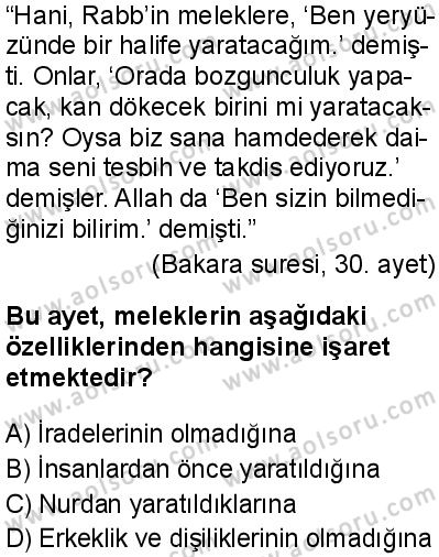 Akaid 1 Dersi 2025-2026 yılı 1. Dönem sınavı 9. Soru