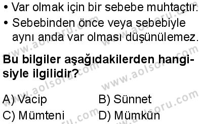 Kelam 1 Dersi 2025-2026 yılı 1. Dönem sınavı 9. Soru