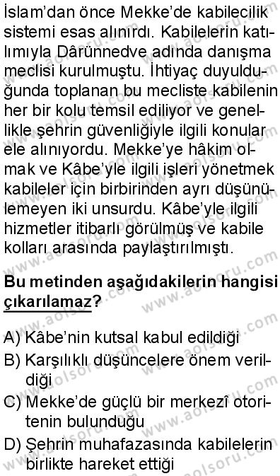 Siyer 1 Dersi 2025-2026 yılı 1. Dönem sınavı 2. Soru