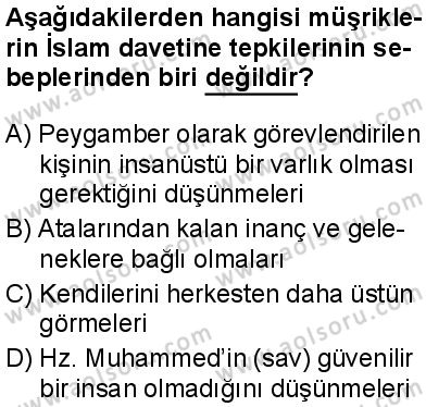 Siyer 1 Dersi 2025-2026 yılı 1. Dönem sınavı 8. Soru