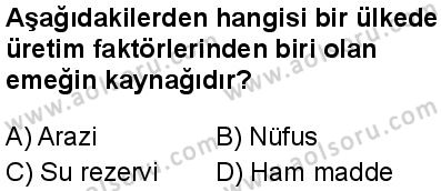 Seçmeli Girişimcilik 1 Dersi 2025-2026 yılı 1. Dönem sınavı 2. Soru
