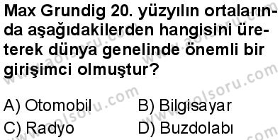 Seçmeli Girişimcilik 1 Dersi 2025-2026 yılı 1. Dönem sınavı 10. Soru