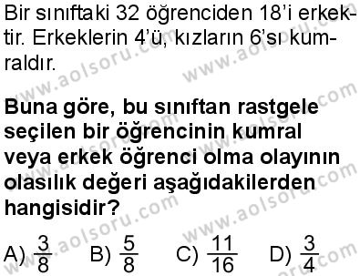 Matematik 2 Dersi 2025-2026 yılı 1. Dönem sınavı 9. Soru