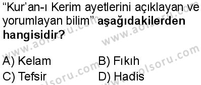 Din Kültürü ve Ahlak Bilgisi 7 Dersi 2025-2026 yılı 1. Dönem sınavı 5. Soru