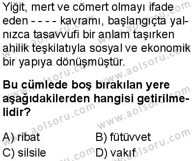 Din Kültürü ve Ahlak Bilgisi 7 Dersi 2025-2026 yılı 1. Dönem sınavı 7. Soru