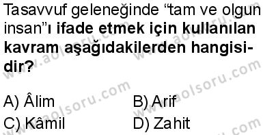 Din Kültürü ve Ahlak Bilgisi 7 Dersi 2025-2026 yılı 1. Dönem sınavı 10. Soru