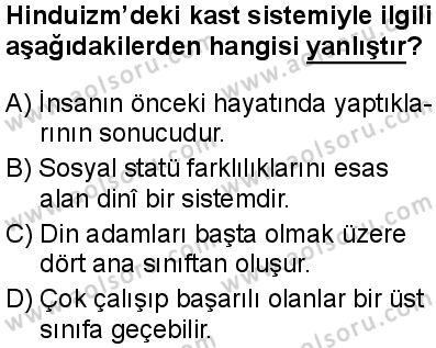 Din Kültürü ve Ahlak Bilgisi 8 Dersi 2025-2026 yılı 1. Dönem sınavı 5. Soru