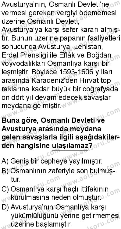 Seçmeli Tarih 1 Dersi 2025-2026 yılı 1. Dönem sınavı 1. Soru