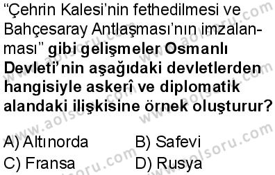 Seçmeli Tarih 1 Dersi 2025-2026 yılı 1. Dönem sınavı 2. Soru