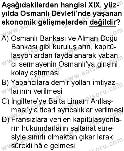 Seçmeli Tarih 1 Dersi 2025-2026 yılı 1. Dönem sınavı 7. Soru