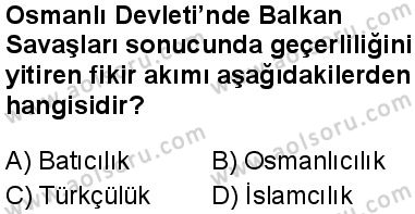 T.C. İnklap Tarihi ve Atatürkçülük 1 Dersi 2025-2026 yılı 1. Dönem sınavı 1. Soru