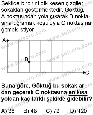 Matematik 4 Dersi 2025-2026 yılı 1. Dönem sınavı 6. Soru