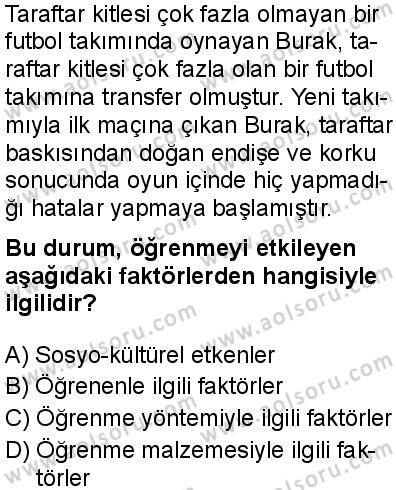 Seçmeli Psikoloji 2 Dersi 2025-2026 yılı 1. Dönem sınavı 5. Soru