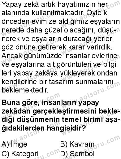 Seçmeli Psikoloji 2 Dersi 2025-2026 yılı 1. Dönem sınavı 7. Soru