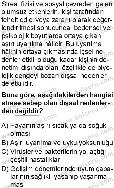 Seçmeli Psikoloji 2 Dersi 2025-2026 yılı 1. Dönem sınavı 8. Soru