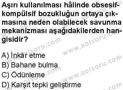 Seçmeli Psikoloji 2 Dersi 2025-2026 yılı 1. Dönem sınavı 9. Soru