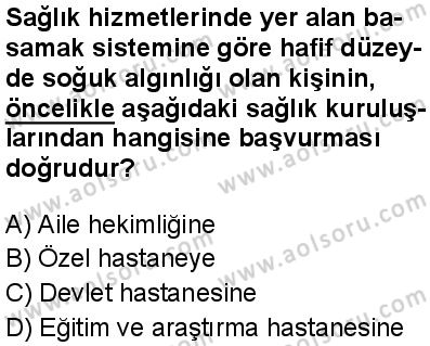 Sağlık Bilgisi ve Trafik Kültürü 1 Dersi 2025-2026 yılı 1. Dönem sınavı 2. Soru