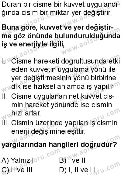 Fizik 3 Dersi 2025-2026 yılı 1. Dönem sınavı 7. Soru