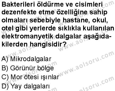 Fizik 4 Dersi 2025-2026 yılı 1. Dönem sınavı 8. Soru