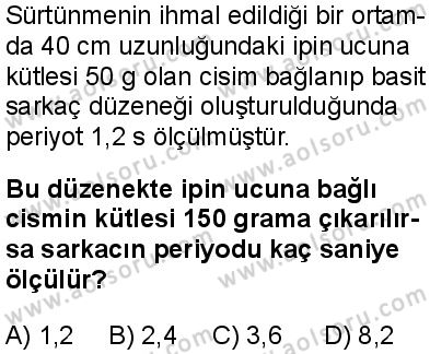 Fizik 4 Dersi 2025-2026 yılı 1. Dönem sınavı 10. Soru
