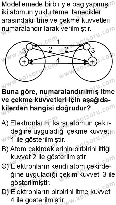 Kimya 1 Dersi 2025-2026 yılı 1. Dönem sınavı 5. Soru