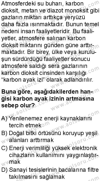 Seçmeli Kimya 4 Dersi 2025-2026 yılı 1. Dönem sınavı 10. Soru