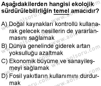 Biyoloji 4 Dersi 2025-2026 yılı 1. Dönem sınavı 7. Soru