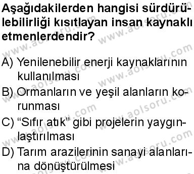 Biyoloji 4 Dersi 2025-2026 yılı 1. Dönem sınavı 8. Soru