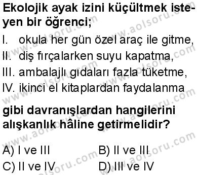 Biyoloji 4 Dersi 2025-2026 yılı 1. Dönem sınavı 9. Soru