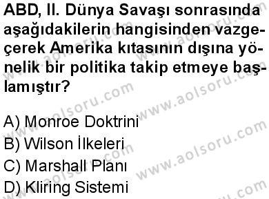 Seçmeli Çağdaş Türk ve Dünyası Tarihi 1 Dersi 2025-2026 yılı 1. Dönem sınavı 7. Soru