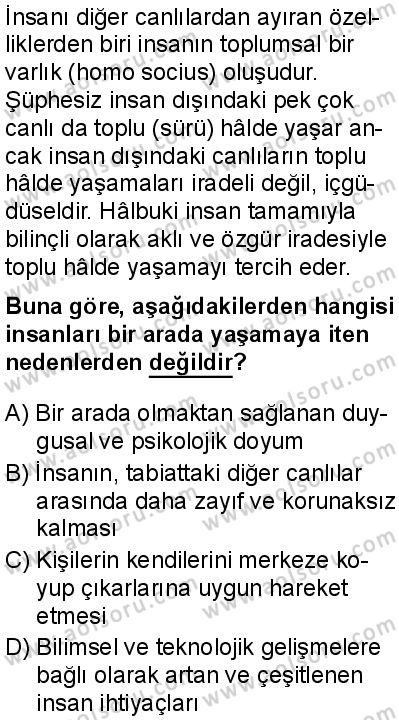 Seçmeli Demokrasi ve İnsan Hakları 1 Dersi 2025-2026 yılı 1. Dönem sınavı 4. Soru