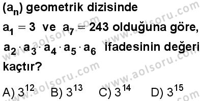 Seçmeli Matematik 3 Dersi 2025-2026 yılı 1. Dönem sınavı 6. Soru