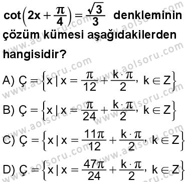 Seçmeli Matematik 3 Dersi 2025-2026 yılı 1. Dönem sınavı 9. Soru