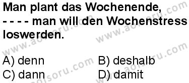Almanca 7 Dersi 2025-2026 yılı 1. Dönem sınavı 1. Soru