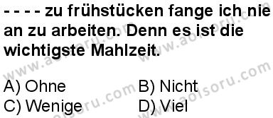 Almanca 7 Dersi 2025-2026 yılı 1. Dönem sınavı 2. Soru