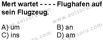Almanca 7 Dersi 2025-2026 yılı 1. Dönem sınavı 4. Soru