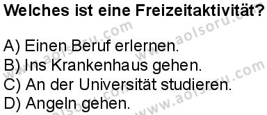 Almanca 7 Dersi 2025-2026 yılı 1. Dönem sınavı 8. Soru