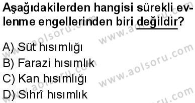 Fıkıh 2 Dersi 2025-2026 yılı 1. Dönem sınavı 7. Soru